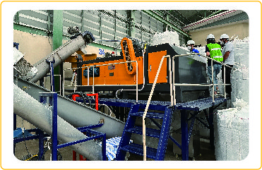 Thailand Plastic Recycling plant use magnetic sorting System to get high-purity pet plastic flakes